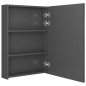 vidaXL Armadietto Bagno con Specchio e LED Grigio Lucido 50x13x70 cm
