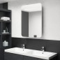 vidaXL Armadietto Bagno con Specchio e LED Bianco e Rovere 60x11x80 cm vidaXL Armadietto Bagno con Specchio e LED Bianco e Rovere 60x11x80 cm