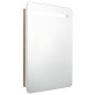 vidaXL Armadietto Bagno con Specchio e LED Bianco e Rovere 60x11x80 cm vidaXL Armadietto Bagno con Specchio e LED Bianco e Rovere 60x11x80 cm