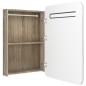 vidaXL Armadietto Bagno con Specchio e LED Bianco e Rovere 60x11x80 cm vidaXL Armadietto Bagno con Specchio e LED Bianco e Rovere 60x11x80 cm