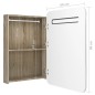 vidaXL Armadietto Bagno con Specchio e LED Bianco e Rovere 60x11x80 cm vidaXL Armadietto Bagno con Specchio e LED Bianco e Rovere 60x11x80 cm