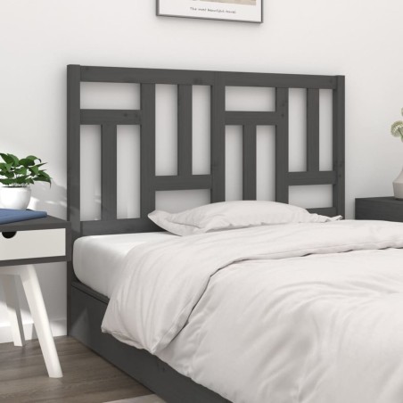 vidaXL Testiera per Letto Grigia 205,5x4x100 cm Legno Massello di Pino