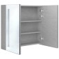 vidaXL Armadietto Bagno con Specchio e LED Grigio Cemento 62x14x60 cm vidaXL Armadietto Bagno con Specchio e LED Grigio Cemento 62x14x60 cm