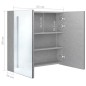 vidaXL Armadietto Bagno con Specchio e LED Grigio Cemento 62x14x60 cm vidaXL Armadietto Bagno con Specchio e LED Grigio Cemento 62x14x60 cm