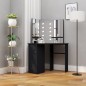 vidaXL Tavolino da Trucco Angolare con LED Nero 111x54x141,5 cm vidaXL Tavolino da Trucco Angolare con LED Nero 111x54x141,5 cm