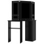 vidaXL Tavolino da Trucco Angolare con LED Nero 111x54x141,5 cm vidaXL Tavolino da Trucco Angolare con LED Nero 111x54x141,5 cm