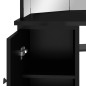 vidaXL Tavolino da Trucco Angolare con LED Nero 111x54x141,5 cm vidaXL Tavolino da Trucco Angolare con LED Nero 111x54x141,5 cm