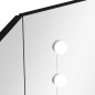 vidaXL Tavolino da Trucco Angolare con LED Nero 111x54x141,5 cm vidaXL Tavolino da Trucco Angolare con LED Nero 111x54x141,5 cm