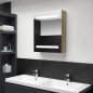 vidaXL Armadietto Bagno con Specchio e LED Rovere 50x14x60 cm vidaXL Armadietto Bagno con Specchio e LED Rovere 50x14x60 cm