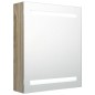 vidaXL Armadietto Bagno con Specchio e LED Rovere 50x14x60 cm vidaXL Armadietto Bagno con Specchio e LED Rovere 50x14x60 cm