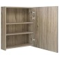 vidaXL Armadietto Bagno con Specchio e LED Rovere 50x14x60 cm vidaXL Armadietto Bagno con Specchio e LED Rovere 50x14x60 cm