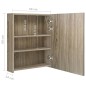 vidaXL Armadietto Bagno con Specchio e LED Rovere 50x14x60 cm vidaXL Armadietto Bagno con Specchio e LED Rovere 50x14x60 cm