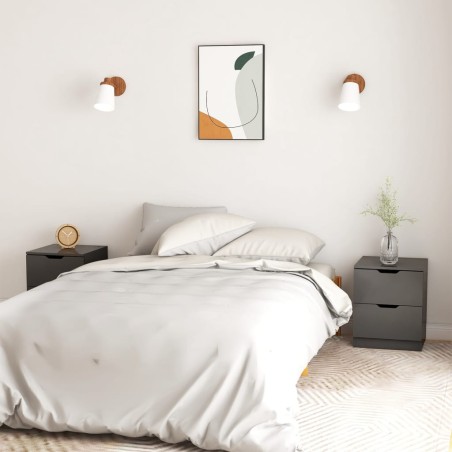 vidaXL Comodini 2 pz Grigi 40x40x50 cm in Truciolato