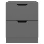 vidaXL Comodini 2 pz Grigi 40x40x50 cm in Truciolato vidaXL Comodini 2 pz Grigi 40x40x50 cm in Truciolato