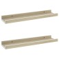 vidaXL Mensole da Parete 2 pz Bianco e Rovere Sonoma 40x9x3 cm vidaXL Mensole da Parete 2 pz Bianco e Rovere Sonoma 40x9x3 cm