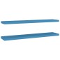 vidaXL Scaffali a Parete 2 pz Blu 120x23,5x3,8 cm in MDF vidaXL Scaffali a Parete 2 pz Blu 120x23,5x3,8 cm in MDF