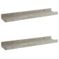 vidaXL Mensole da Parete 2 pz Grigio Cemento 40x9x3 cm vidaXL Mensole da Parete 2 pz Grigio Cemento 40x9x3 cm