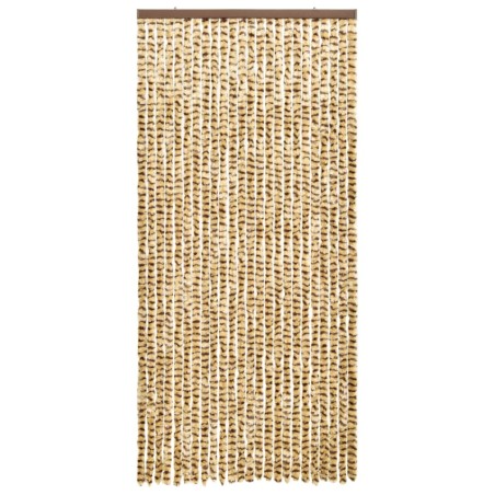 Zanzariera Beige e Marrone 100x220 cm Ciniglia