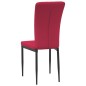 vidaXL Sedie da Pranzo 4 pz Rosso Vino in Velluto vidaXL Sedie da Pranzo 4 pz Rosso Vino in Velluto