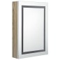 vidaXL Armadietto Bagno con Specchio e LED Bianco e Rovere 50x13x70 cm vidaXL Armadietto Bagno con Specchio e LED Bianco e Rovere 50x13x70 cm