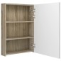 vidaXL Armadietto Bagno con Specchio e LED Bianco e Rovere 50x13x70 cm vidaXL Armadietto Bagno con Specchio e LED Bianco e Rovere 50x13x70 cm