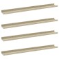 vidaXL Mensole da Parete 4 pz Bianche e Rovere Sonoma 80x9x3 cm vidaXL Mensole da Parete 4 pz Bianche e Rovere Sonoma 80x9x3 cm