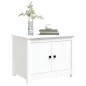 Tavolino da Salotto Bianco 71x49x55cm in Legno Massello di Pino Tavolino da Salotto Bianco 71x49x55cm in Legno Massello di Pino