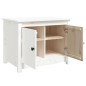 Tavolino da Salotto Bianco 71x49x55cm in Legno Massello di Pino Tavolino da Salotto Bianco 71x49x55cm in Legno Massello di Pino