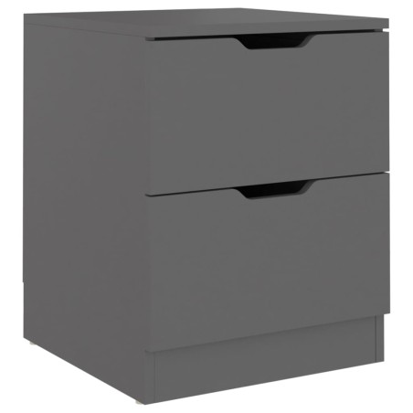 vidaXL Comodino Grigio 40x40x50 cm in Truciolato