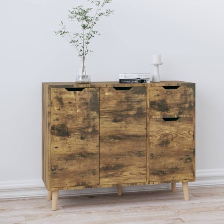 vidaXL Credenza Rovere Fumo 90x30x72 cm in Truciolato