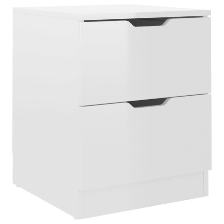 vidaXL Comodino Bianco Lucido 40x40x50 cm in Truciolato