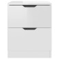 vidaXL Comodino Bianco Lucido 40x40x50 cm in Truciolato vidaXL Comodino Bianco Lucido 40x40x50 cm in Truciolato