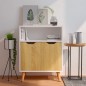 vidaXL Credenza Bianca e Rovere Sonoma 60x30x72 cm in Truciolato vidaXL Credenza Bianca e Rovere Sonoma 60x30x72 cm in Truciolato