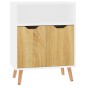 vidaXL Credenza Bianca e Rovere Sonoma 60x30x72 cm in Truciolato vidaXL Credenza Bianca e Rovere Sonoma 60x30x72 cm in Truciolato