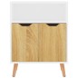 vidaXL Credenza Bianca e Rovere Sonoma 60x30x72 cm in Truciolato vidaXL Credenza Bianca e Rovere Sonoma 60x30x72 cm in Truciolato