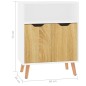 vidaXL Credenza Bianca e Rovere Sonoma 60x30x72 cm in Truciolato vidaXL Credenza Bianca e Rovere Sonoma 60x30x72 cm in Truciolato