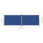 Tenda da Sole Laterale Retrattile Blu 200x600 cm Tenda da Sole Laterale Retrattile Blu 200x600 cm