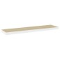vidaXL Scaffale a Parete Rovere e Bianco 120x23,5x3,8 cm in MDF vidaXL Scaffale a Parete Rovere e Bianco 120x23,5x3,8 cm in MDF