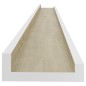 vidaXL Mensole da Parete 4 pz Bianco e Rovere Sonoma 115x9x3 cm vidaXL Mensole da Parete 4 pz Bianco e Rovere Sonoma 115x9x3 cm