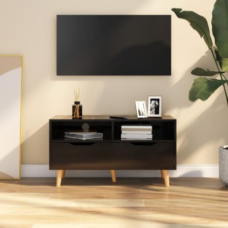 vidaXL Mobile TV Nero Lucido 90x40x48,5 cm in Truciolato