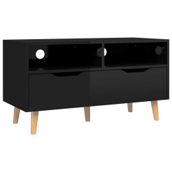 vidaXL Mobile TV Nero Lucido 90x40x48,5 cm in Truciolato