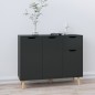 vidaXL Credenza Nero Lucido 90x30x72 cm in Truciolato