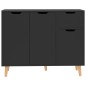 vidaXL Credenza Nero Lucido 90x30x72 cm in Truciolato
