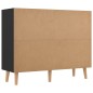 vidaXL Credenza Nero Lucido 90x30x72 cm in Truciolato
