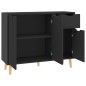 vidaXL Credenza Nero Lucido 90x30x72 cm in Truciolato
