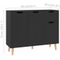 vidaXL Credenza Nero Lucido 90x30x72 cm in Truciolato