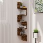 vidaXL Scaffale Angolare a Muro Rovere Fumo 19x19x123 cm in Truciolato vidaXL Scaffale Angolare a Muro Rovere Fumo 19x19x123 cm in Truciolato