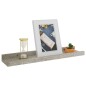 vidaXL Mensole da Parete 4 pz Grigio Cemento 40x9x3 cm