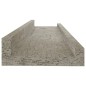 vidaXL Mensole da Parete 4 pz Grigio Cemento 40x9x3 cm