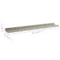 vidaXL Mensole da Parete 4 pz Grigio Cemento 40x9x3 cm